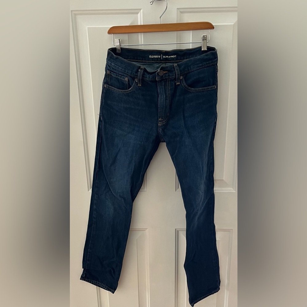 Classic Blue Men's Old Navy Slim Straight Cut Jeans 30x30